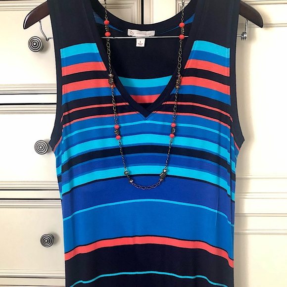 DRESS BARN Sleeveless Striped Maxi Dress - Picture 5 of 16